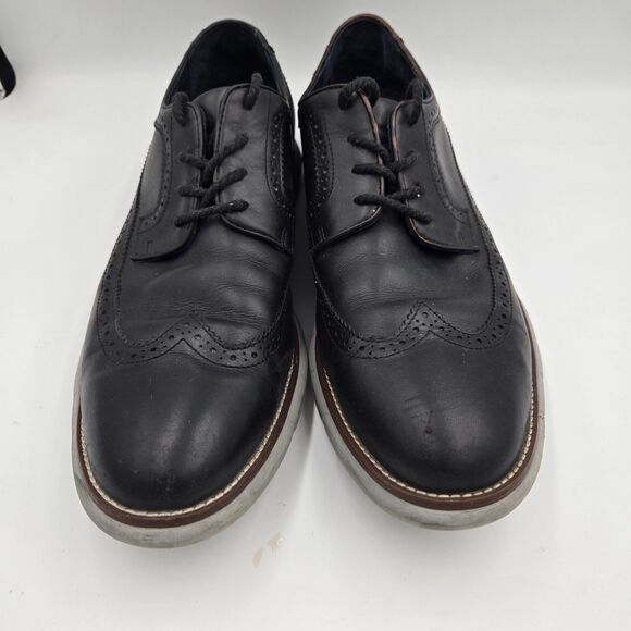 JOHNSTON & MURPHY Milson Long Wing Leather Derby Black Dress Shoes Men Size 11 M main image 4